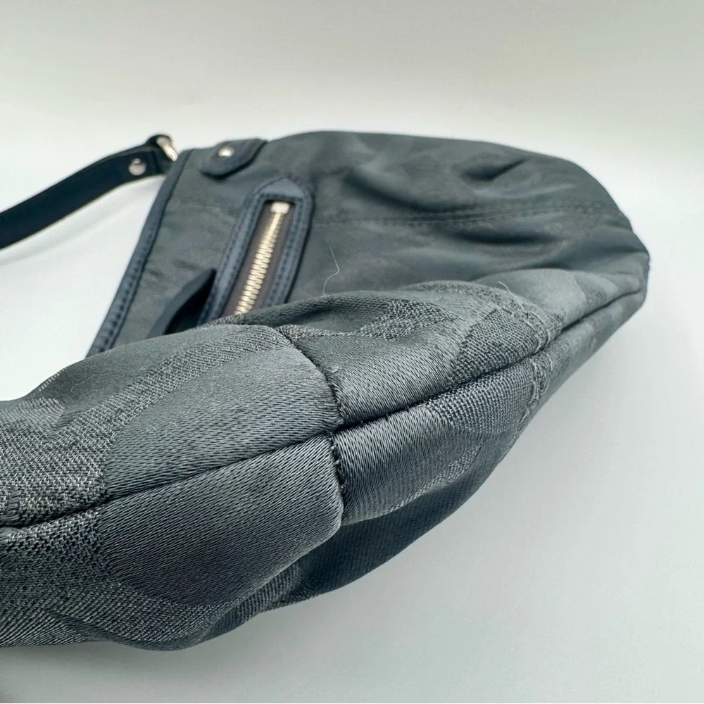 Coach Gray and Blue with Shimmer Shoulder Bag | Very Good Condition
